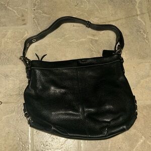 Coach Black Leather Hobo Bag